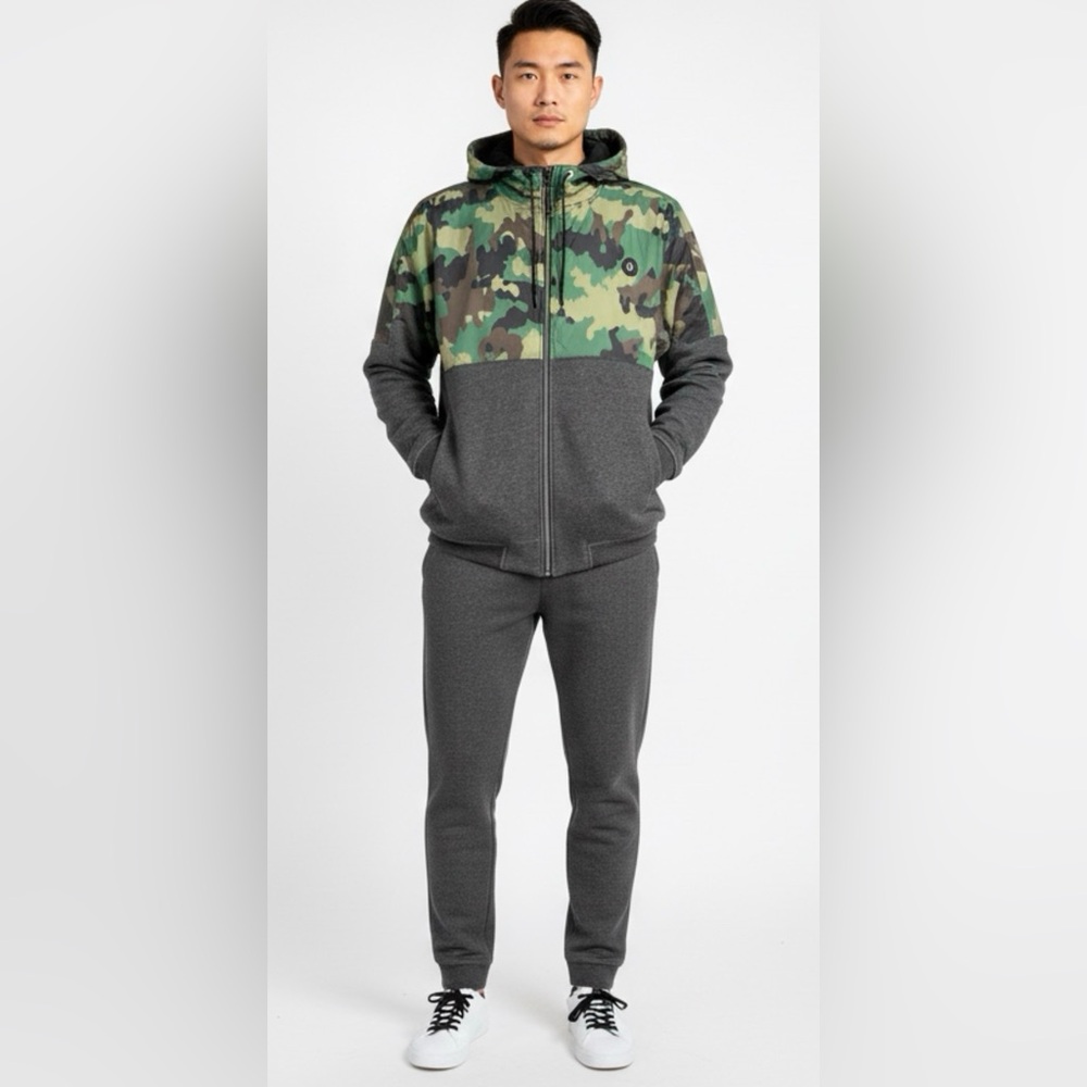 Hurley Nike Therma-Fit Endure Fleece Camouflage Jacket Green/Gray